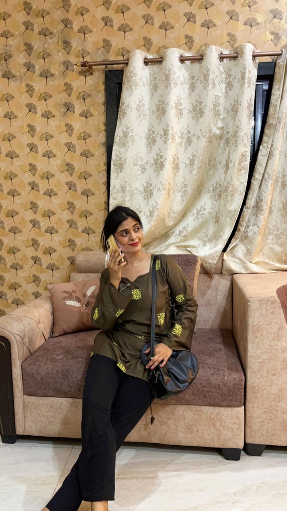 Olive Glow Tunic Kurti 💚✨